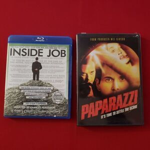 Movie Lot Blu-Ray Inside Job Documentary 2010, DVD Paparazzi Rated PG13